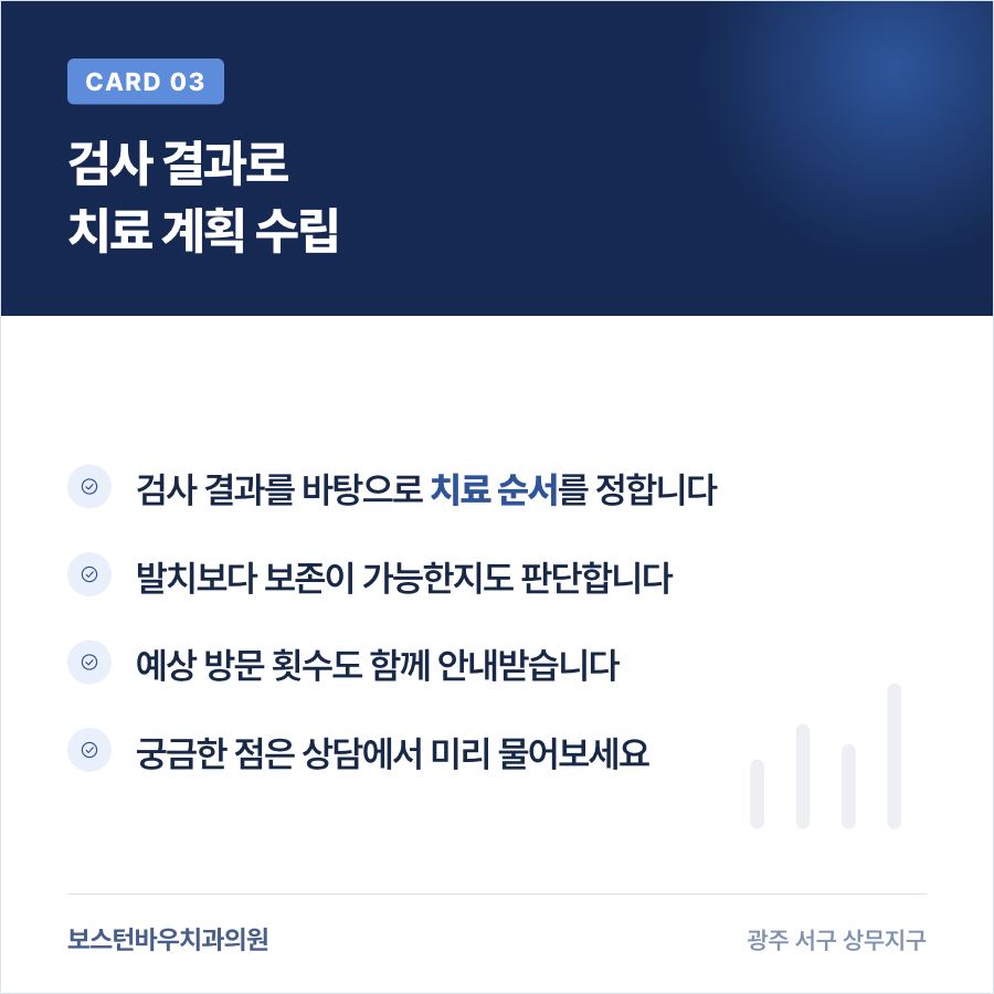 광주신경치료 검사 후 치료계획 수립 안내 이미지