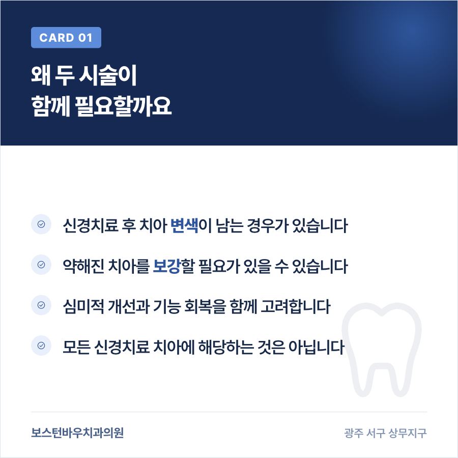 금호동치과 라미네이트 신경치료 병행 설명 이미지