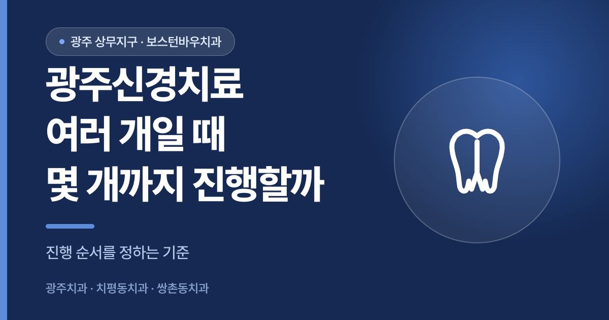 광주신경치료 여러 개 동시 진행 기준을 안내하는 썸네일 이미지