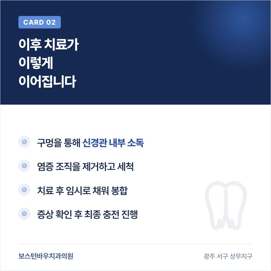 광주신경치료 접근 이후 진행 과정 카드뉴스